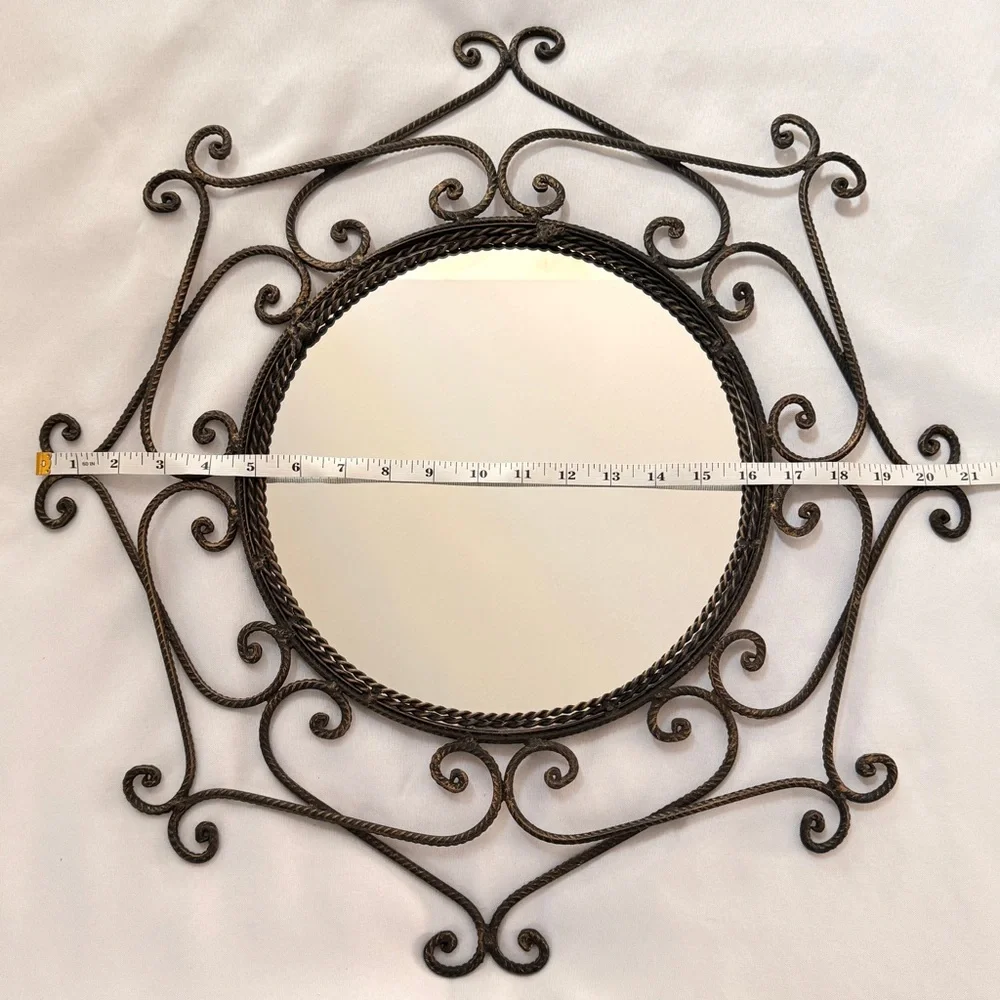 Vintage 80’s Wrought Iron Wall Mirror